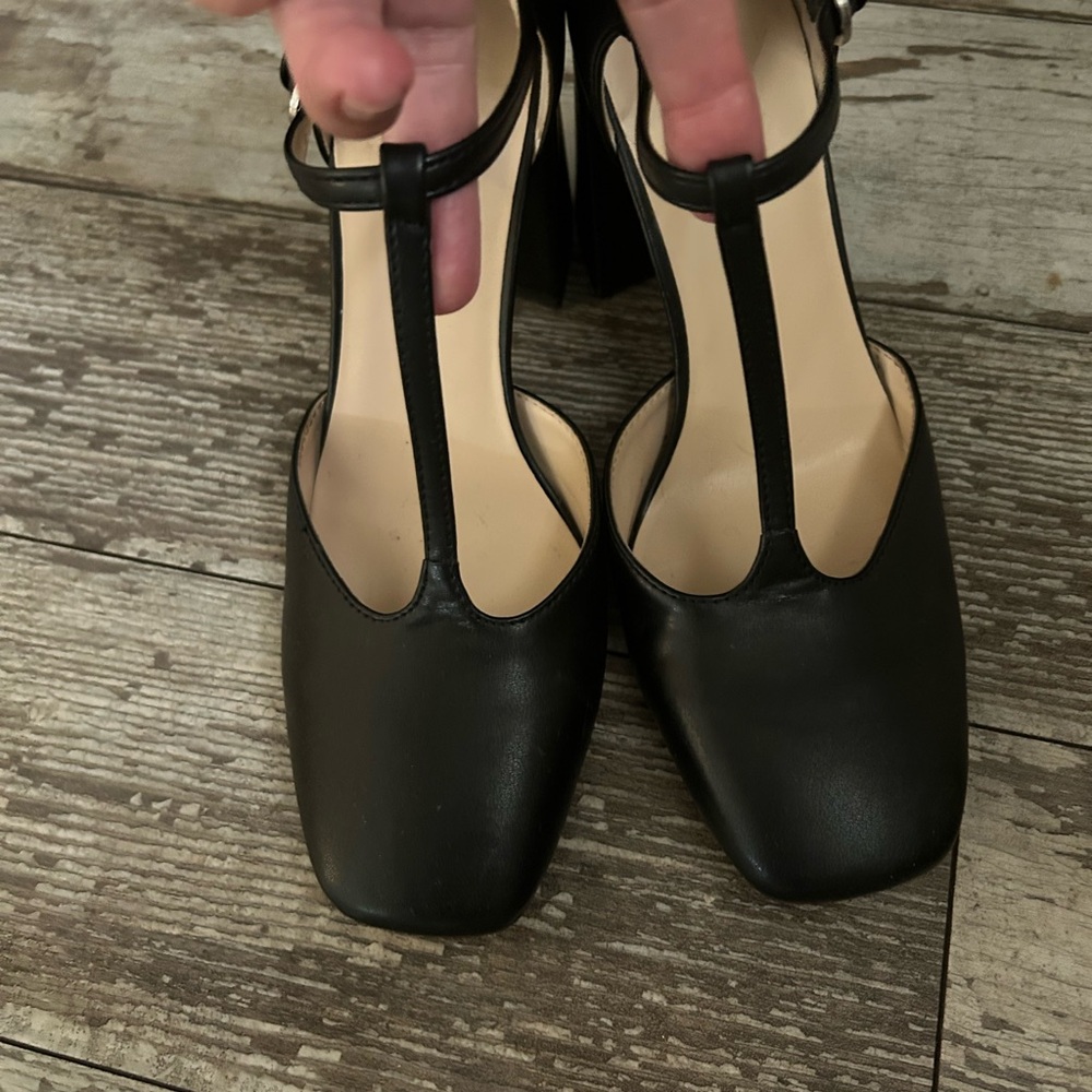 Black T-Strap Shoes